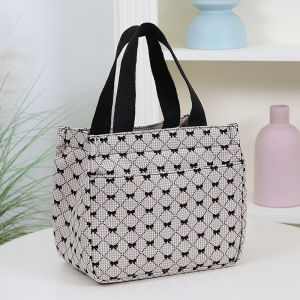 Túi Tote in Hoa Thắt Nút Bướm Dung Tích Lớn Túi Xách Đi Chơi Thường Ngày Túi Xách Món Hút Suckhoedoisong Túi Xách Túi Xách