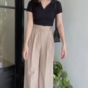 Loose Pants Trousers Celana Anti Kusut Celana Kulot Jumbo Highwaist BB 35-105kg Cullotes Premium