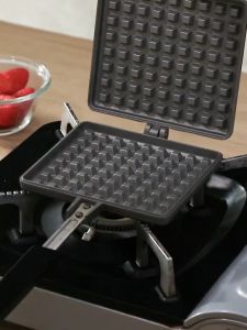 Waffle Pan for Breakfast Lazy Gas Stove Non-stick Muffin High Temperature Resistance - Keimav