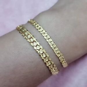 JIN JING RANTAI TANGAN PADU EMAS 916 6.75g/8.48g