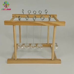 Đồ chơi STEM. Tự làm con lắc Newton vĩnh cửu bằng gỗ DIY. Đồ chơi giáo dục khoa học phát triển tư duy trẻ. STEM 3G