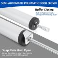 2 Set Heavy Duty Pneumatic Closer,Soft Closing Automatic Door Closer Adjustable Speed Positioning Door Stop,Door Holder Hardware. 
