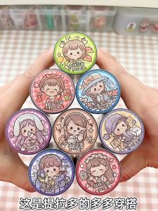 Cuộn PET 8 mẫu họa tiết TELADO siêu dễ thương trang trí sổ tay Đồ chơi hình dán Tirado xinh xắn Sticker không thấm nước DoDoJam