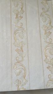 Wallpaper Dinding Salur Batik Emas Terbaru 2022 Mewah Bergliter Ukuran 53cm x 10m Bahan Vinyl