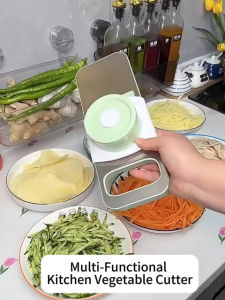 5 In 1 Multifunction Food Chopper Vegetable Chopper Slicer Graters Cutter 切菜神器 擦丝器 Potato Onion Graters  Pemotong Sayur Household Use Convenient Fast Safe Design  Jimat Masa Untuk Dapur