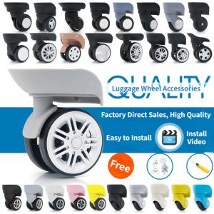 [Custom Sizes] 1 Pair Set Luggage Wheel Replacement Suitcase Trolley Case Wheel Accessories Universal Swivel Casters Roller