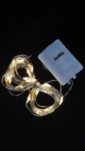 Dây Đèn led đom đóm 1m 2m chạy bằng pin trang trí tháp oản mẹt tết bó hoa tiểu cảnh