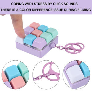 Keyboard Fidget Toy Fidget Clicker Keyboard Fidget Keychain Button Fidget Gifts for Adults to Relieve Stress and Pass Time