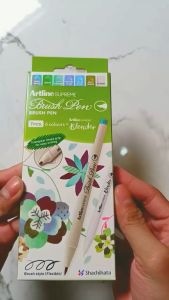 (NEW!) Artline Spidol Supreme Brush Pen Paper Box Set 7 pcs / 6 Warna + 1 Blender / EPFS-F/7BXV1 Botanical | EPFS-F/7BXV2 Floral | EPFS-F/7BXV3 Earth