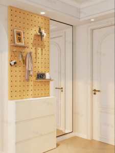 BEIQIVI | Perforated Board Wall Organizer With Full Length Mirror