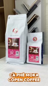 Cà phê hạt hiệu Moka gói 200g (ST) - Rang mộc - Đắng nhẹ chua nhẹ - Pha máy/pha phin - Copen Coffee