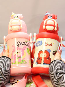 Cốc Nước Cách Nhiệt Di Động 2025 Cốc Nước Có Ống Hút Hai Lỗ Cho Trẻ Em Cốc Nước Học Sinh Chuyên Dụng Cốc Nước Có Nắp Đựng Đồ Dùng Ăn Uống