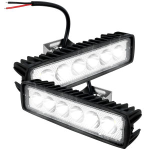 12V Car LED Light Bar 18W 6000K Super Bright Car LED Work Light IP67 Flood Spot Light White Off Road Head light Driving Lights