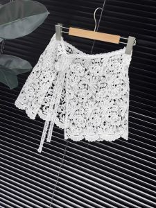 Lace Trim Layered Hem Skirt