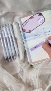 Gelpen 0.5mm pulpen hitam ink for student ins style -Suning Mall pena gel/Gel pen Hitam Pen MuraHAlat Tulis Aesthetic