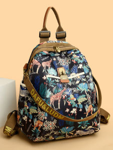 Fashionable Lightweight Large Capacity Soft Leather Dual Shoulder Bag Women 2025 New Stylish Ladies Backpack Oxford Cloth Travel Bookbag Women