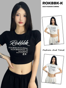ROKBBK-K/Rokbbk-K Hip Hop Trendy Stylish Print Casual Dancing T-shirt Female Jazz Jazz Sports Tops