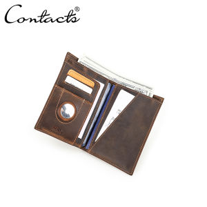 CONTACTS Genuine Leather RFID Passport Wallet Men Passport Cover Men International Travel Accessories Credit Card Holder Wallets