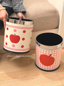 High Aesthetic Value Large Capacity Trash Can No Lid for Kitchen Living Room Bathroom Office Dormitory Waste Paper Basket