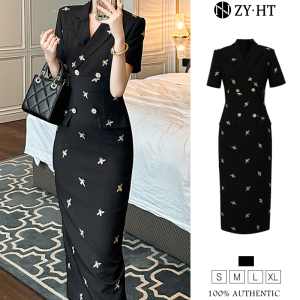 ZYHT EraVogue Womens Dresses Black Dresses Suit Dresses Work Dresses Hiso Dresses Vintage Dresses Evening Dresses 51009