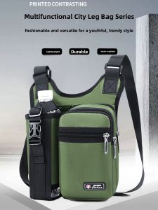 Large Capacity Mens Crossbody Bag Integrated Sport Travel Mobile Phone Backpack Durable Oxford Cloth Fabric Zipper Closure