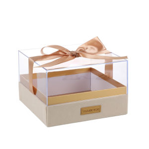 Pink Transparent Acrylic Wedding Gift Box Bridal Shower Favor Box Pastel Wedding Candy Box Bridesmaid Packaging Box