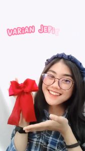 JEPIT PITA SATIN - Jepit kupu premium satin silk aksesoris rambut & dasi kilap halus