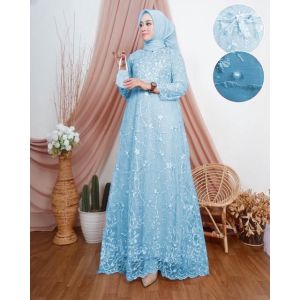 GAMIS MALRINA / GAMIS BRUKAT / BAJU LEBARAN / PAKAIAN WANITA / GAUN PESTA / KEBAYA / JUMBO SIZE