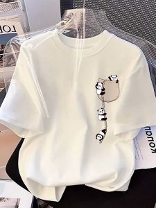 2026 Fashion New Design - Womens Round-neck Panda Print Fashion Short-Sleeved Summer Casual T-shirt women clothes