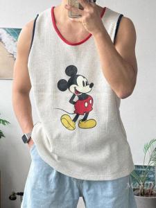SUOSHE | Cartoon Mickey Print Sleeveless T-Shirt
