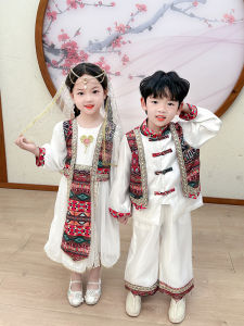 จีนแบบดั้งเดิม ชุดฮั่นฝู เด็กเสื้อผ้า 2024 สไตล์ใหม่ ทันสมัย ชนเผ่า Tang เครื่องแต่งกายเนอสเซอรี่ Class ชุด