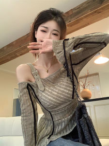 Early Autumn Y2g Yabi Waste Soil Style Tops Womens Stylish Jazz Jazz Dancing Kpop Womens Team Music Festival Wear