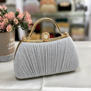 Tas Pesta BELINDA Embellished Crystal Box Clutch