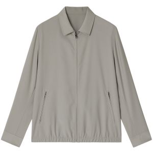 Spring 2025 Mens Fashion Woolen Jacket Turn-down Collar Standard Fit Commute Style Long Sleeve Outerwear by ICICLE Zhihe