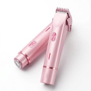 2 IN 1 Electric Portable Hair Trimmer Shaver Dual-Head Hair Removal Epilators For Underarm Arm Leg Bikini Groin Hair Groomer USB