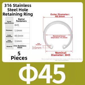BAIRUITE | Steel C-Type Snap Ring Hole Retainer  Φ3-Φ150