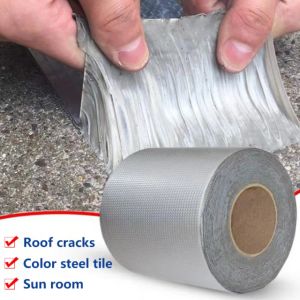 Lakban Aluminium Foil Anti Bocor Butyl Super Adhesive Duct Tape Waterproof Solasi Anti Air Tahan Panas