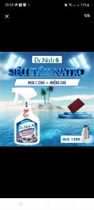 Combo Dr natro nước tẩy rửa đa năng 500ml kèm tặng miếng chà nhám