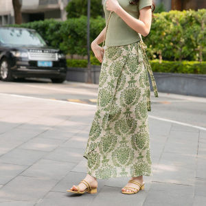 Summer 2023 New Style Chiffon Wrap Skirt High Waist Bicycle Sunscreen Beach Dress One Piece French Style Athens Skirt Women