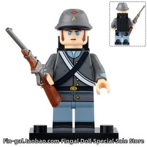 Civil War Texas 4th Volunteer Infantry Soldier Military Minifigure Toy