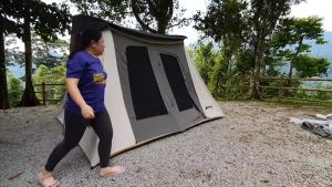 KODIAK CANVAS - FLEX-BOW VX 10x10 TENT WATERPROOF WINDPROOF HEAVY DUTY LONG LASTING HYDRA-SHIELD 100% COTTON DUCK CANVAS TENT FOR CAMPING PICNIC SURVIVAL