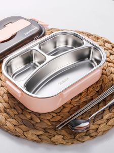 Stainless Steel Insulated Lunch Box With Microwave Heating Partition