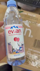Nước Khoáng thiên nhiên không gas hiệu Evian Chai Nhựa 500ml (24 chai tương đương 1 thùng) nhập khẩu Pháp