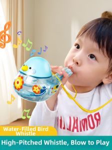 Transparent Water-Filled Bird Call Whistle for Children Speech Training Toy Whistle