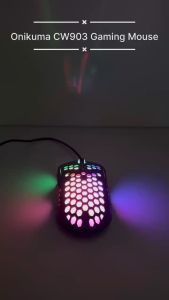 ONIKUMA CW903 Configurable RGB LED Light 6 Action Button Keys Adjustable Level 6400 DPI Corded Gaming Mouse
