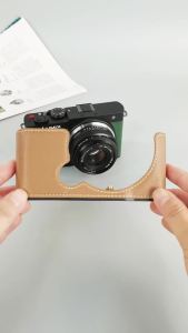 NiYi Focus | Camera Case For Panasonic Lumix S9 Man-made Leather Camera Bag Half Base camera bag shoulder Bottom Opening Pouch Anti-slip