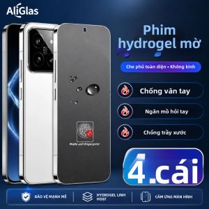 4 Miếng Dán Bảo Vệ Màn Hình Hydrogel Matte Cho Xiaomi 17 Pro Max Full Cover Chống Trầy Xước Chống Nước Chống Vân Tay Không Phải Kính
