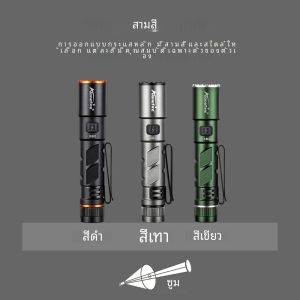 ซูม MINI EDC High Bright LED ปากกาไฟฉาย USB ชาร์จแม่เหล็กไฟฉายขนาดเล็กกลางแจ้ง Camping Hiking ไฟฉุกเฉิน