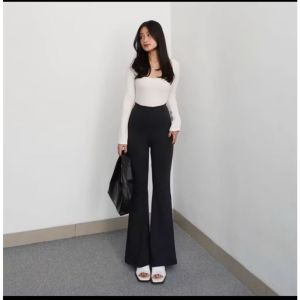 NEW!! Celana Fit And Flare Pants Cutbray Scuba Pinggang Highwaist Bahan Stretch Melar Elastis Kulot Cutbray Scuba TERLARIS celana cutbray/ celana panjang wanita/celana kantor/celan kulot scubaHW Cutbray Jeans Wanita - Celana Cutbray Strecht Kekinian