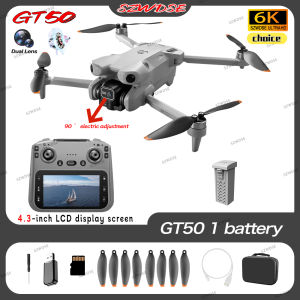 NEW GT50 Drone Professional 6K Aerial Avoiding Obstacle WIFI FPV optical flow positioning With Large Screen RC Brushles Dron Toy